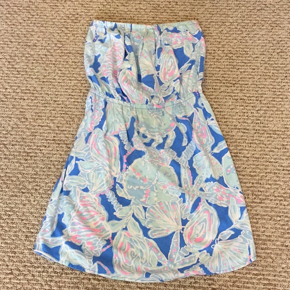 Lilly Pulitzer Dresses & Skirts - Final Price!Lilly Pulitzer Blue strapless dress S